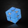Handliches Fidget-Spielzeug aus Aluminiumlegierung Infinity-Tisch-Zauberwürfel Stressabbau-Spielzeug Blau