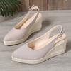 Fashion Large Size Comfort Shoes for Women Luxury Sandals Strappy Heels Espadrilles Platform Clogs Wedge Med Big Fashion Closed Lace Up