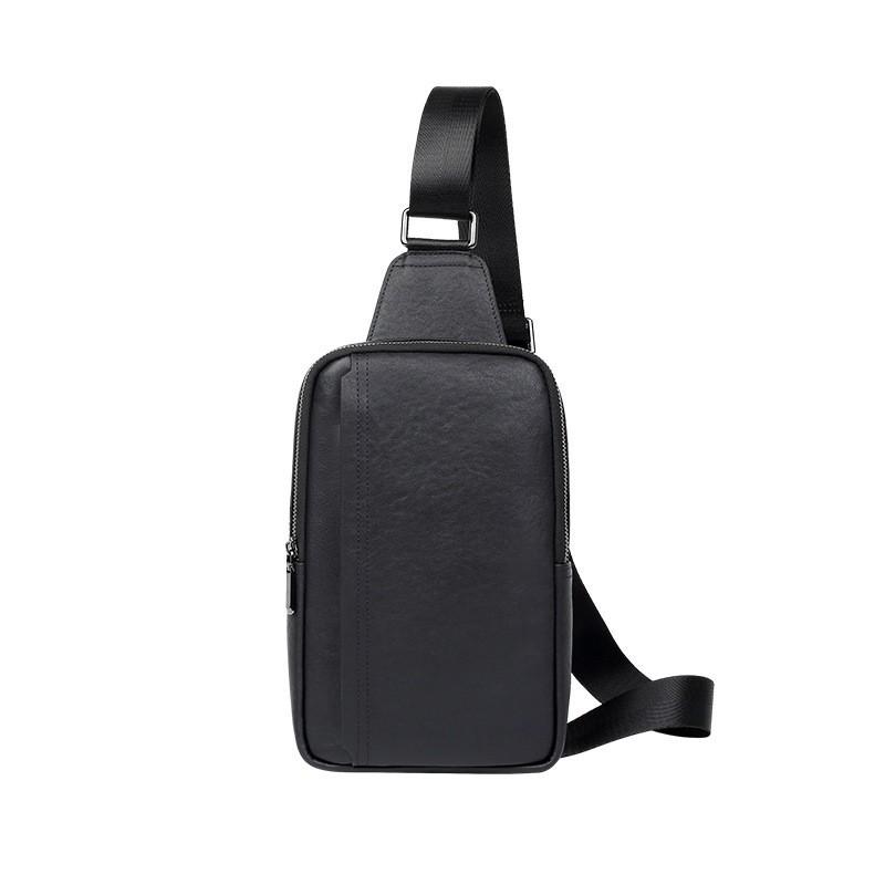 New Leather Men s Crossbody Bag With High-end Casual Feel Chest Top Layer Cowhide Fashionable Versatile 25x15x6
