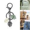 Ergonomic Leaves Keychain Fashion Leaves Key Pendant Alloy Texture Suitable for Girls Woman Fashion Lover Present
