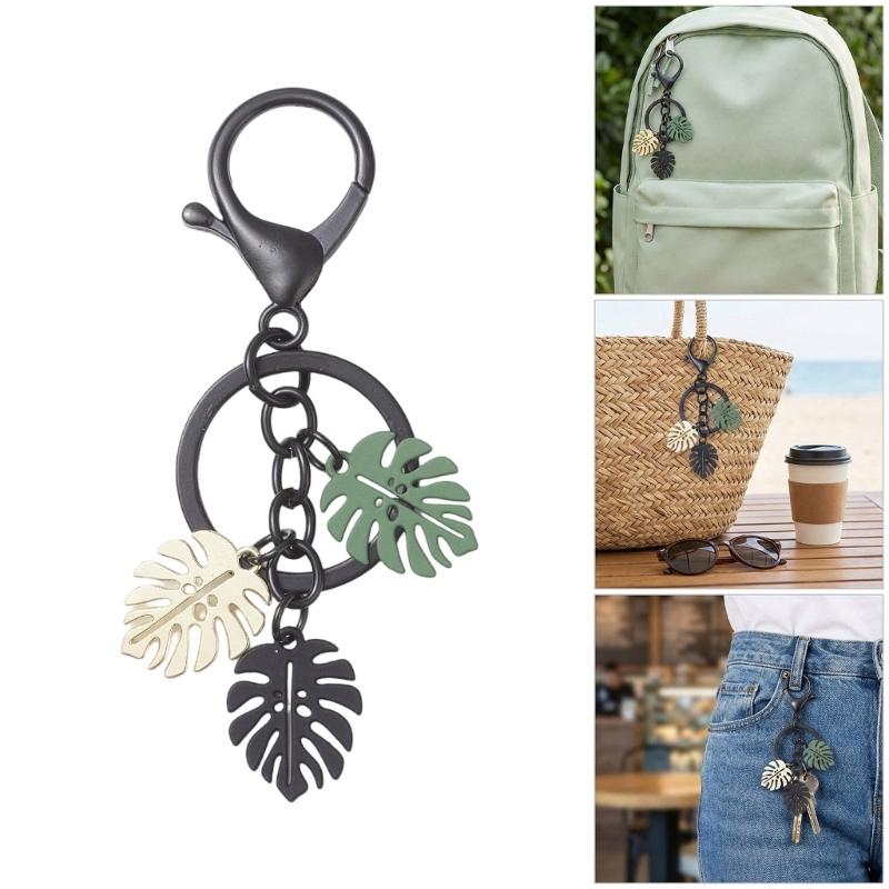 Ergonomic Leaves Keychain Fashion Leaves Key Pendant Alloy Texture Suitable for Girls Woman Fashion Lover Present