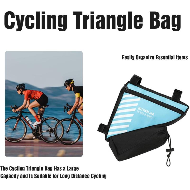 Bicycle Triangle Frame Bag Water Resistant Material Built In Water Bottle Holder Perfect For Mountain Road Cycling Rides