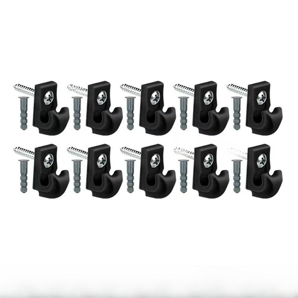 10pcs/set Weatherproof Hanger Hooks Plastic Patio Clips Wire Bundle Holder  Kitchen Bathroom Storage