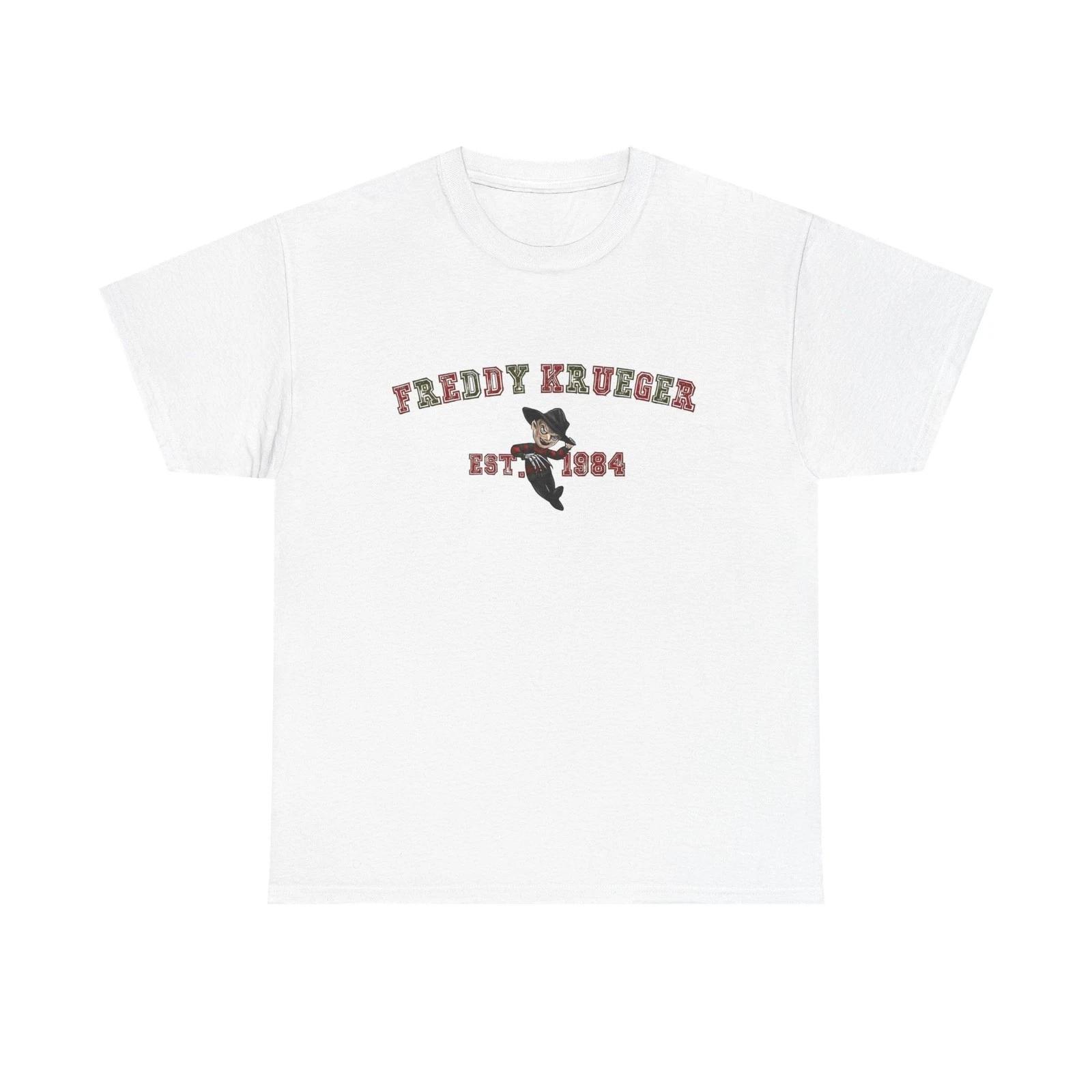 Freddy Krueger Graphic T Shirt Vintage Horror Movie Unisex Heavy Cotton Tee S