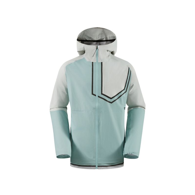 SALOMON Trail Running Waterproof, Windproof, Breathable, Abrasion Resistant, Lightweight Windbreaker Jacket Unisex C27221- XL