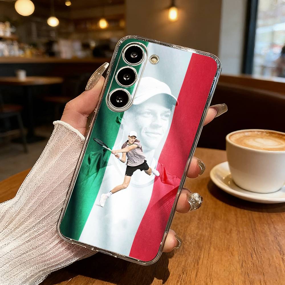 Italian athletes Jannik Sinner Phone Case For Samsung S25,S24,S21,S22,S23,S30,Ultra,S20,Plus,Fe,Lite Transparent Cover Samsung S20lite