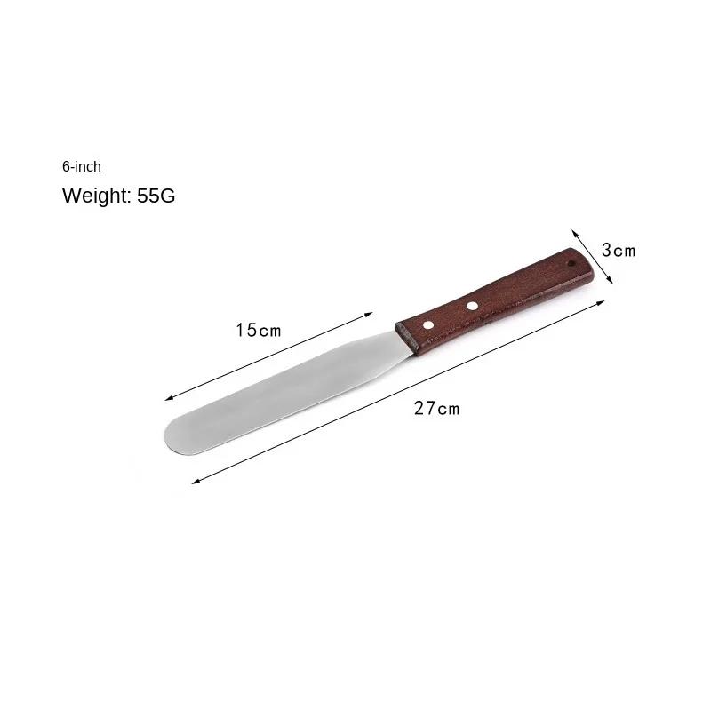 

6/8/10/12 Inch Cake Spatula High Quality Stainless Steel Wooden Handle Straight Spatula Diy Cake Cream Cake Offset Spatula Tools