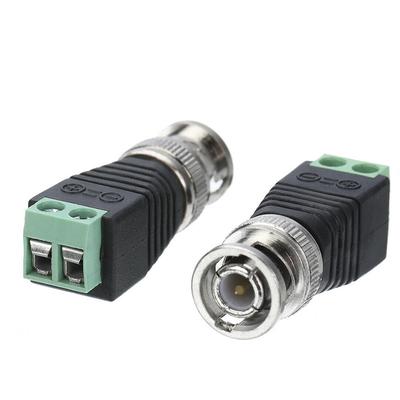 10 Erkek Koaksiyel Cat5 Koaksiyel Bnc Kablo Konnektör Adaptörü Kamera Cctv Video Balun