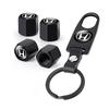 New 4Pcs Car Wheel Tire Valve Caps Air Stem Covers Accessories For Honda Civic Jazz Accord Pilot Passport Stepwgn CRV BRV HRV cwvc57