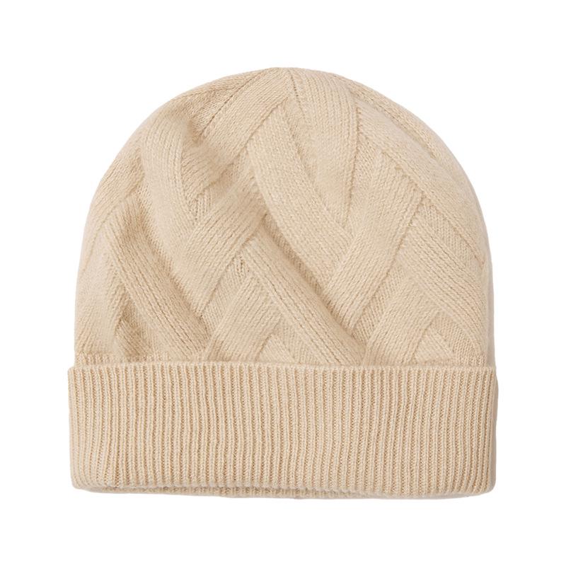 100% Pure Cashmere Unisex Hat: Warm, Fashionable, Knitted with Ear Protection for Autumn/Winter