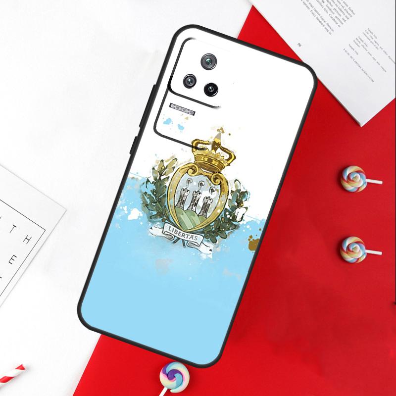 San Marino Flag Cover For Xiaomi 13T 11T 12T 14T Pro 13 14 15 Ultra POCO X7 Pro X3 X5 X6 F5 F6 M6 Pro Case
