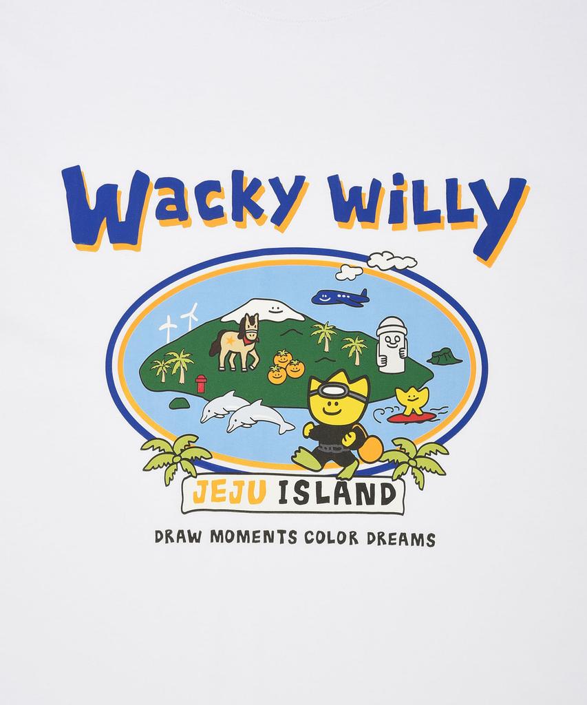 WACKY WILLY Kiki Travel Series Jeju T-Shirt White