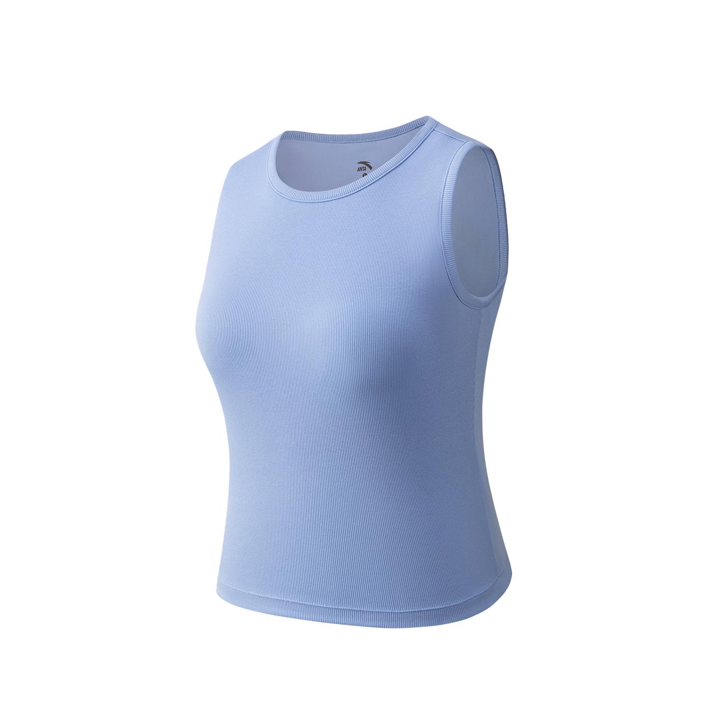 Anta Lifestyle Series Knitted Summer Vest Women tops Vibrant-Blue 962628102-3 S