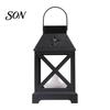 Indoor Outdoor Garden Light Decorative Lantern with LED Candle, Battery Operated Flickering Flame Lamp, Vintage Safe Flameless Candle Hanging