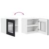 Wall Mounted Glass Cabinet LUCCA Black 40 X 31 X 40 Cm Particleboard