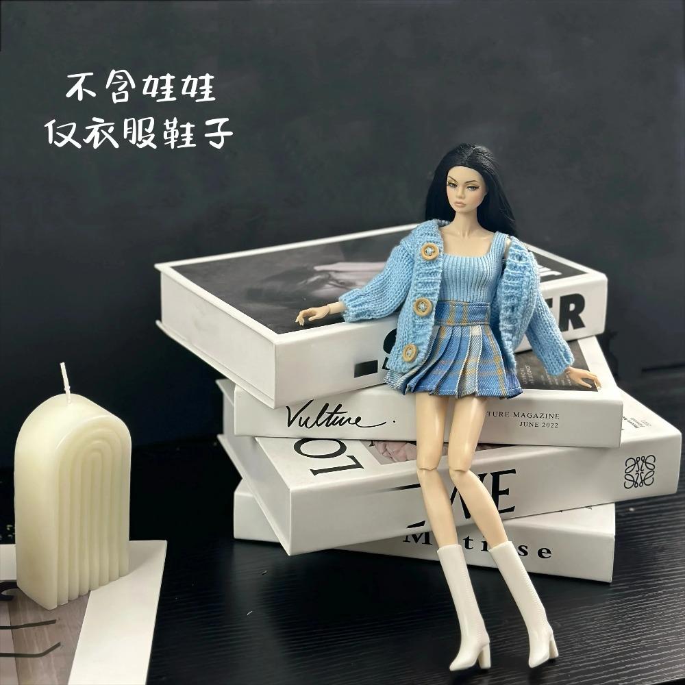 2025 New Clothes Set + Shoes / 30cm Doll Clothing Suit Plush Coat Top Skirt Pant Sweater Outfit for 1/6 Doll Clothes / Diy Toys