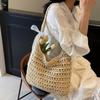 Yogodlns Fashion Crochet Straw Bag for Women Raffia Woven Tote Handbag New Hollow Clutch Beach Bag for Vacation Casual Totes