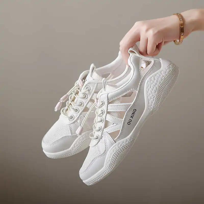Fashion Tennis Sole Plataform Woman's Travel Shoes Woven Spring Summer Sneakers Sport And Fitness Out Special Use Tenids Novelties