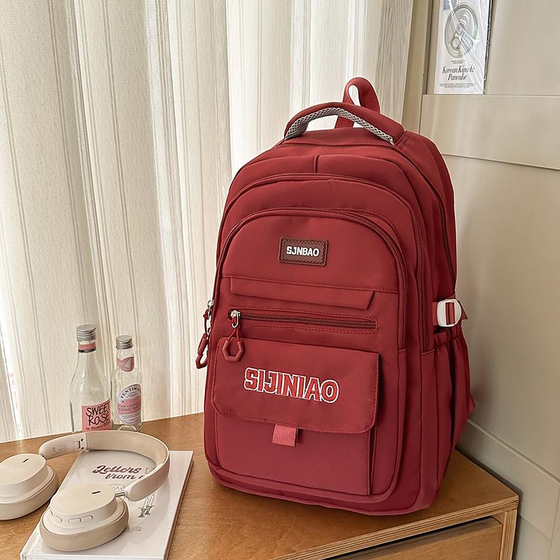 Student Letter Schoolbag Girls Large Capacity Backpack