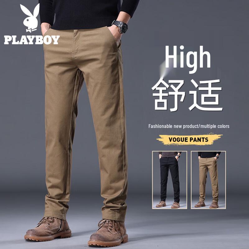 Playboy Men s Spring Autumn Stretch Casual Straight Leg Pants XXL