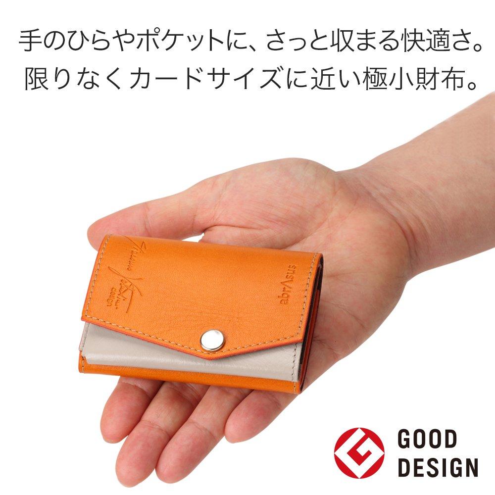 Abrasus Giacomo Valentini Men's Small Wallet, Made In Japan, Orange