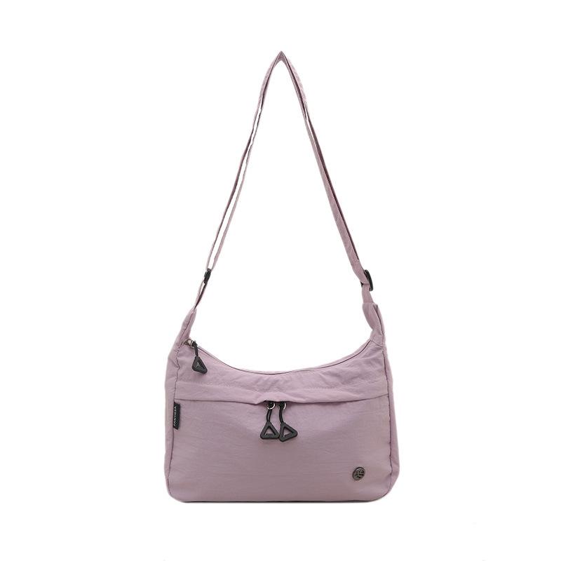 

New Macaron nylon square bag waterproof and lightweight canvas bag bag casual versatile shoulder messenger mobile phone bag фиолетовый