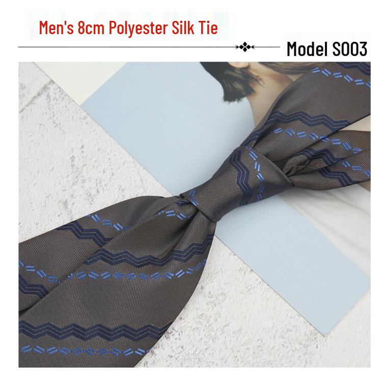 Men s Korean Style 8CM Polyester Tie - Wine Red with British Stripes & Floral Pattern.