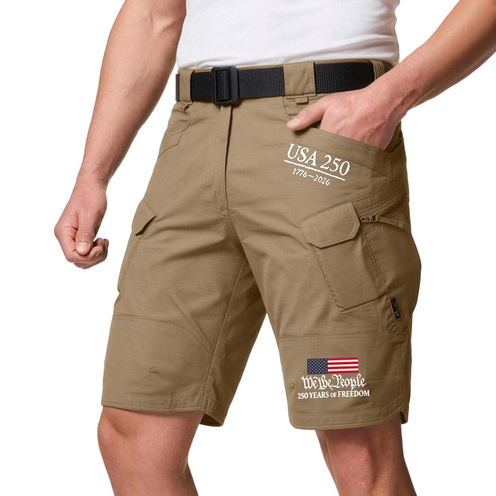 

Men s Casual Lightweight Quick-Dry Shorts Elastic Waist Multi-Pocket Workwear Shorts Wind-Resistant Durable Fabric Outdoor Utility Shorts USA 250 L