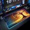 Lebensbaum Mauspads RGB Gaming-Mauspad Großes LED-Pad PC-Schreibtischmatte Leuchtendes Mauspads Große Tastaturmatten Tischteppich mit Hintergrundbeleuchtung