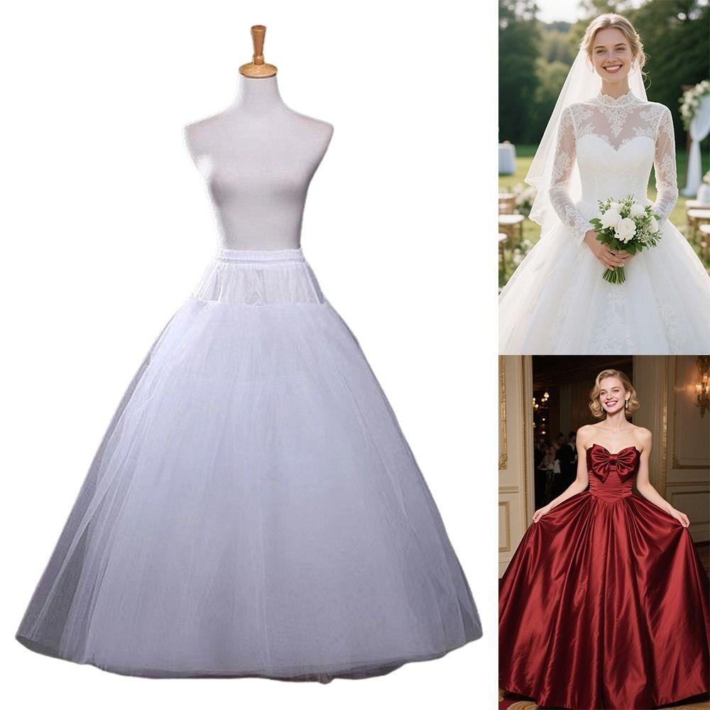 White Underskirt Crinoline No Hoop Crinoline Skirt Fashion Ball Gown Petticoats Wedding Dress