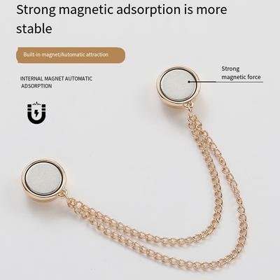 1PC Clothes T-shirt Shortening Artifact Seam-free Top Hem Is Too Long and Shortened Adjustment Buckle Waist Magnetic Fixed Buckle Chain