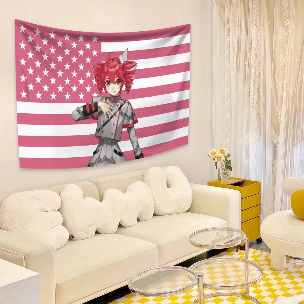 Kasane Teto Rozā Amerikas Karoga Anime