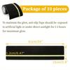4pcs Glow-in-the-Dark Non-Slip Grip Tape, High Friction 15.24x60.96cm Strips, Waterproof & Anti-Skid for Outdoor Steps, Basement Stairs