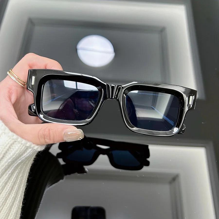 

Vintage Square Sunglasses Men Women Brand Designer Ocean Color Sun Glasses Male Female Fashion Retro Rivet Other