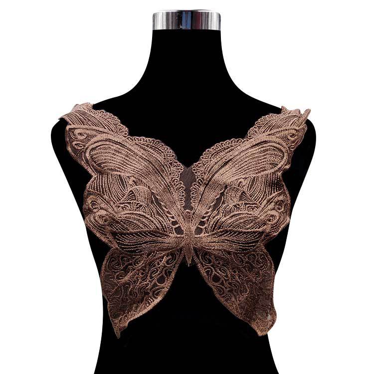 Polyester silk embroidery corsage, net bottom embroidery collar, butterfly collar DIY lace accessories