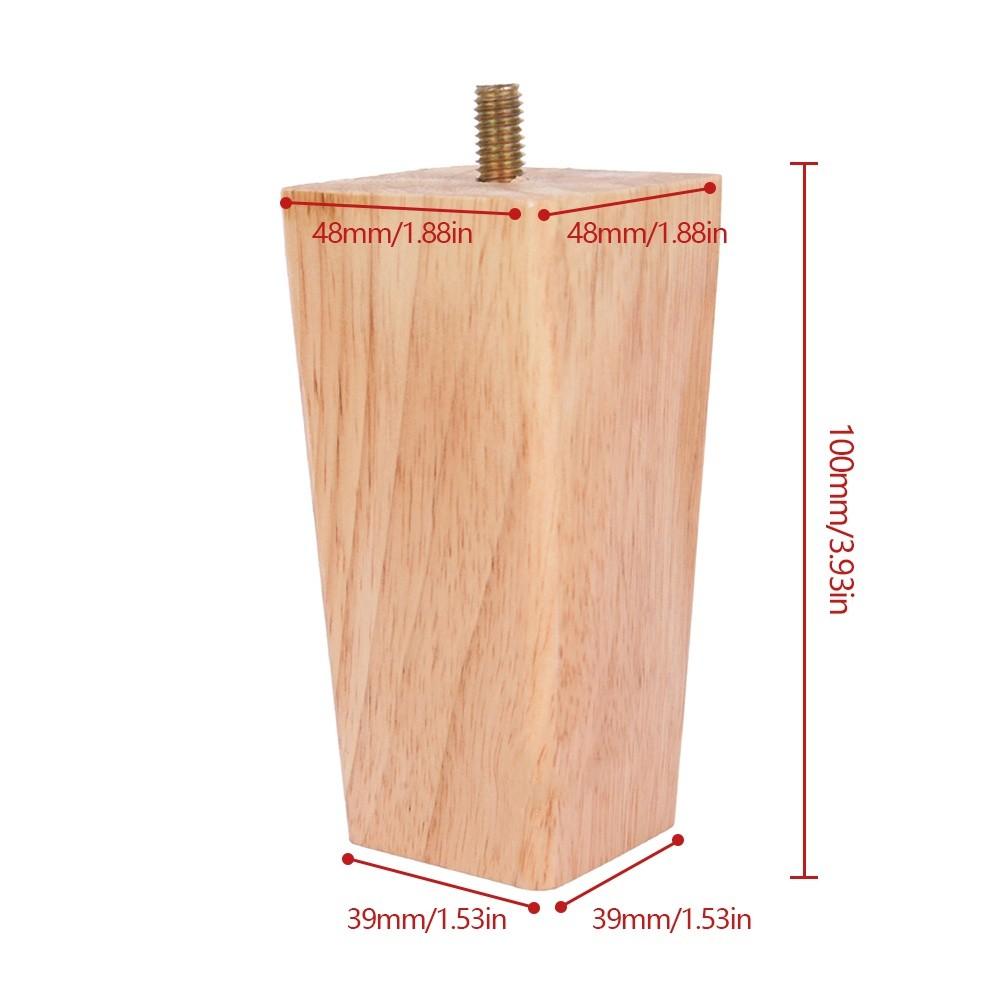 Holz Sofa Möbelbeine 4 STK Massivholz Verjüngte Ersatz Möbel Füße Couch Schrank Füße Zubehör Set