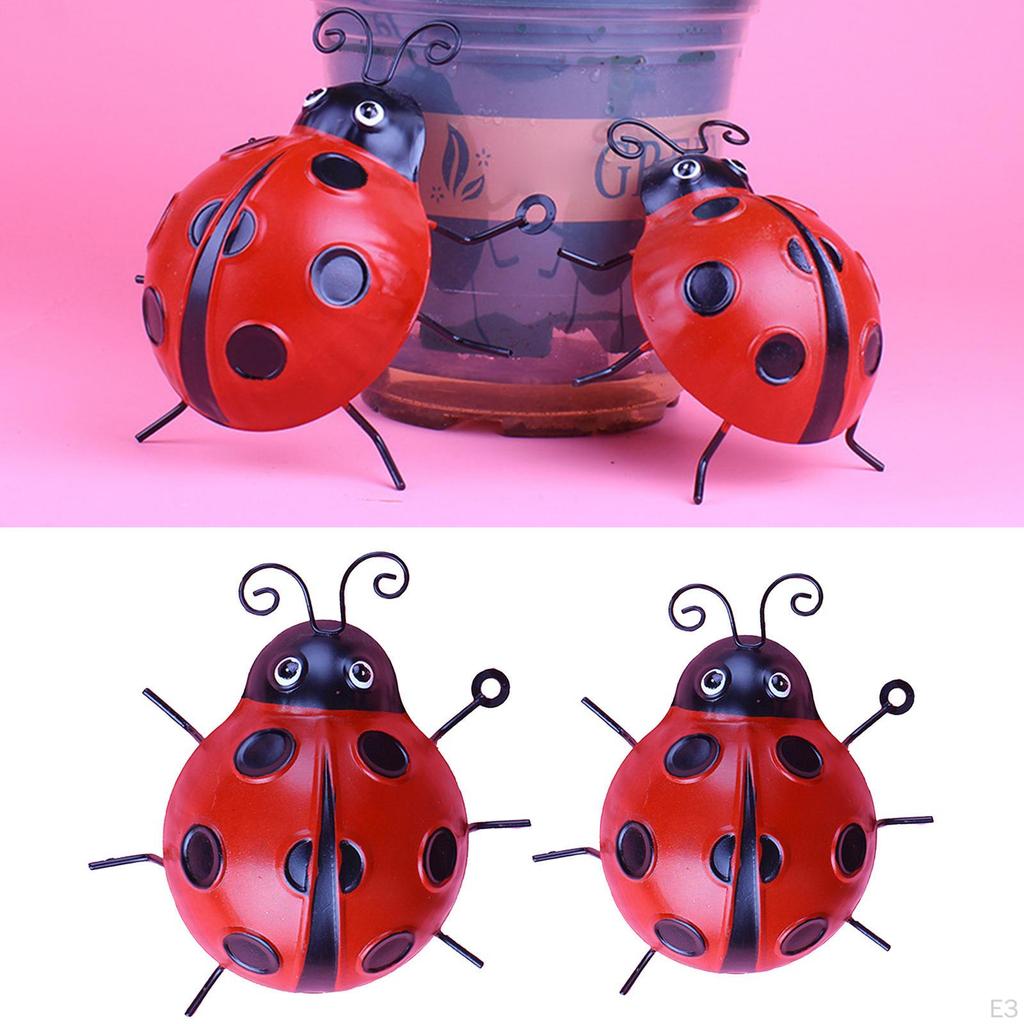 Ladybugs Decorative Sculpture Garden Wall indoor e outdoor Hanging