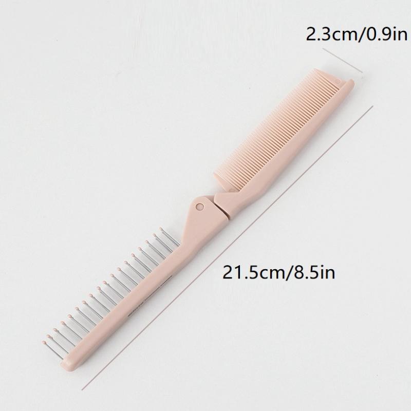 Dwufunkcyjny Składany Grzebień Podróżny Antystatyczny Narzędzie do Włosów Kręconych Miękkie Zęby Rozczesywanie Przenośny Dla Dziewcząt Akcesoria do Stylizacji Włosów