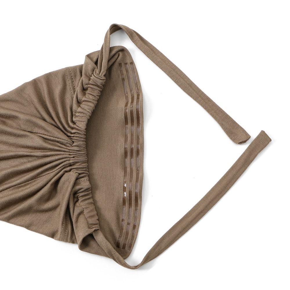 Solid Color Muslim Hijab Cap Stretch Material Inner Hijab Caps Elastic Turban Hat  Islamic Wear