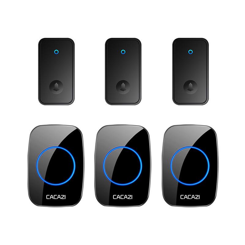 Waterproof Self-Powered Wireless Doorbell with Three Outputs and Elderly Call Button