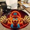 1PC Neon Mario Office Round Area Rug, Indoor Mat Suitable For Office, Under Office Chairs Bedroom Living Room Home Decor, Room Deco110