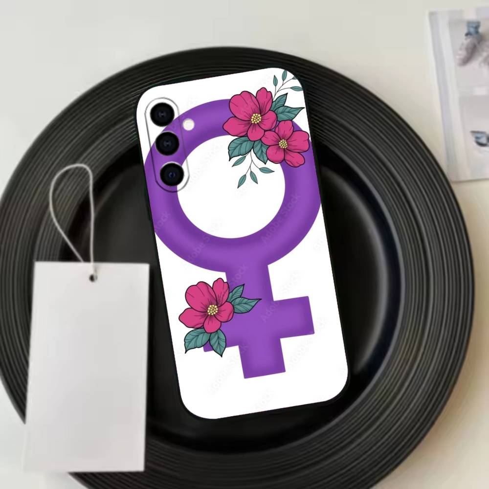 Feminist Feminism A-Aesthetics  Phone Case Black Silicone Soft For Samsung Galaxy A73,A72,A71,A70,A53,A52,A51