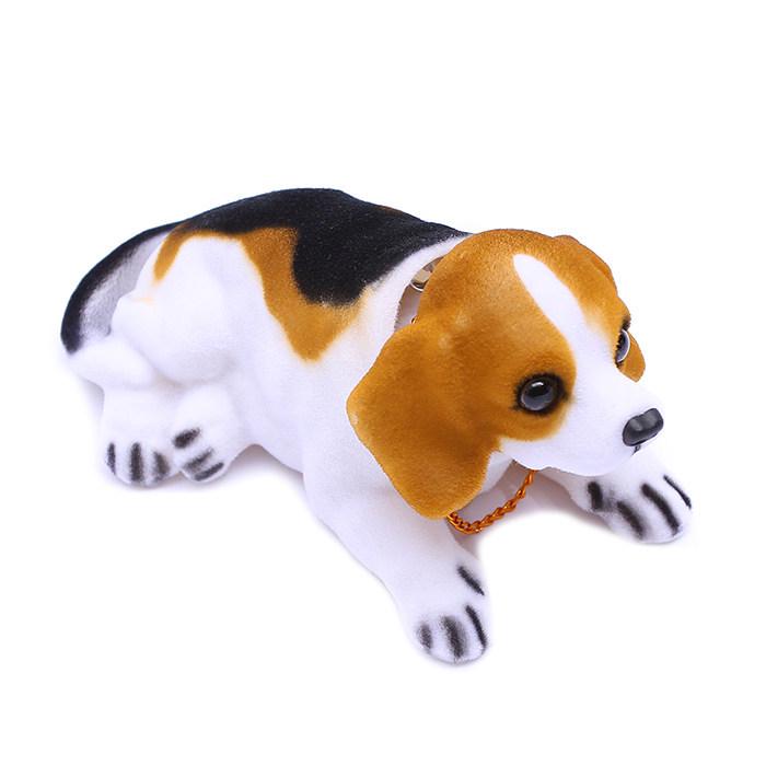 Creative Shaking Head Dog Ornament: Cute Car Dashboard Puppy Simulation