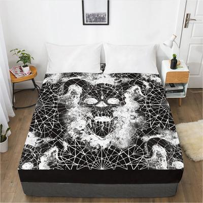 Fashion Home Textile 3D Printing Pattern Bed Sheet Mattress Cover Elastic Band Bed Sheet Bedding