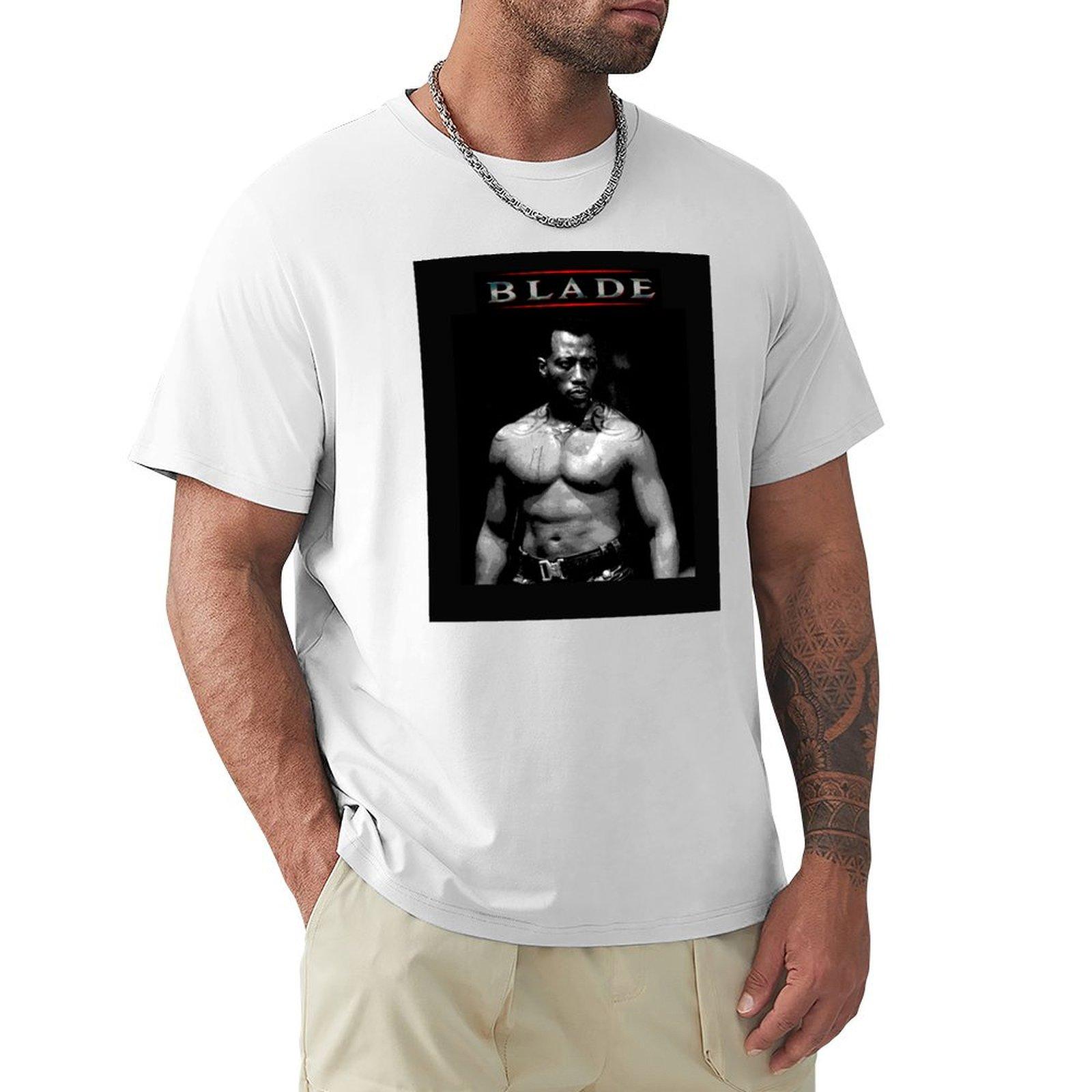WESLEY SNIPES IN BLADE TShirt man clothes kawaii clothes plain black t shirts men S