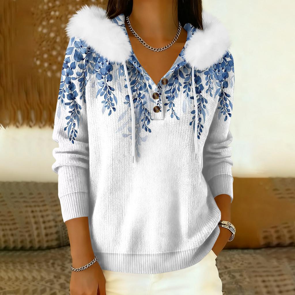 Damkappa Långärmad Med huva Varm vinterkappa Jacka