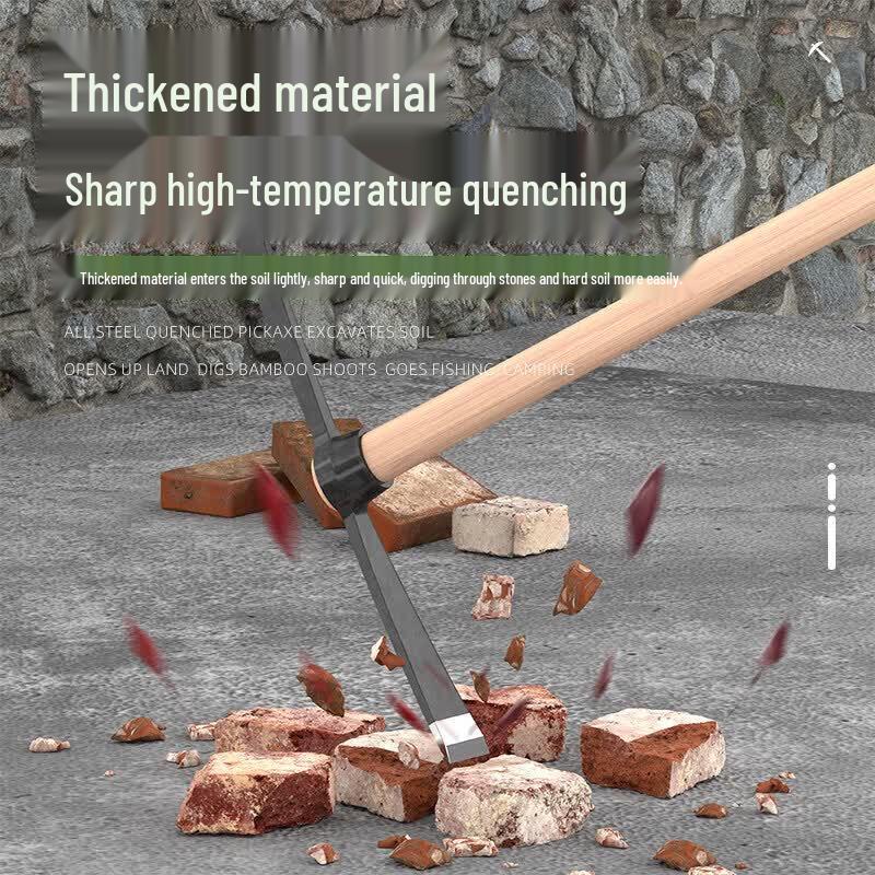 Manganese Steel Dual-Use Pickaxe Hoe