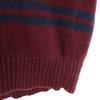 TOMMY HILFIGER 90s Old Border Pattern Long sleeve sweater M Burgundy Men's Used