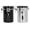 1.8L 304 Stainless Steel Coffee Beans Container with Exhaust Valve  Household Storage Sealing Coffee Beans Jar Kitchen