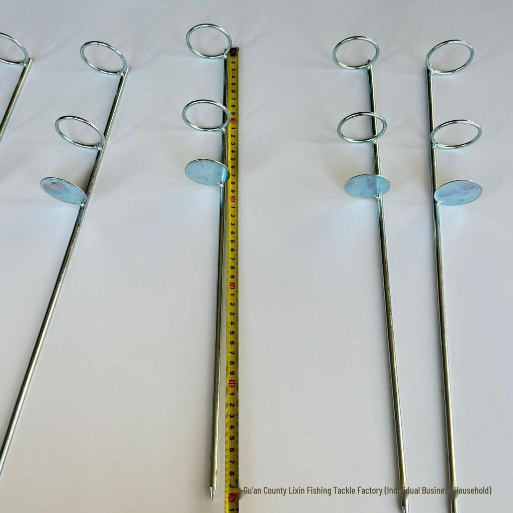 Thickened Double Loop Vertical Fishing Rod Holder with Ground Plug